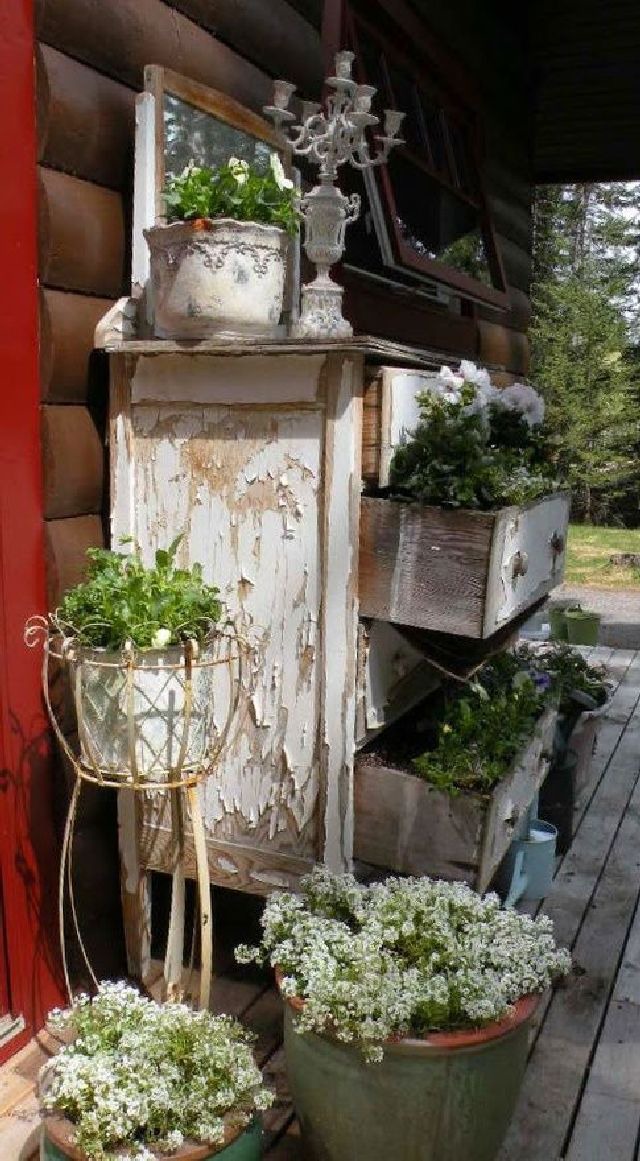 Не спешите выбрасывать старые ненужные  вещи, или Как украсить свой дом и сад. Часть 1, фото № 40