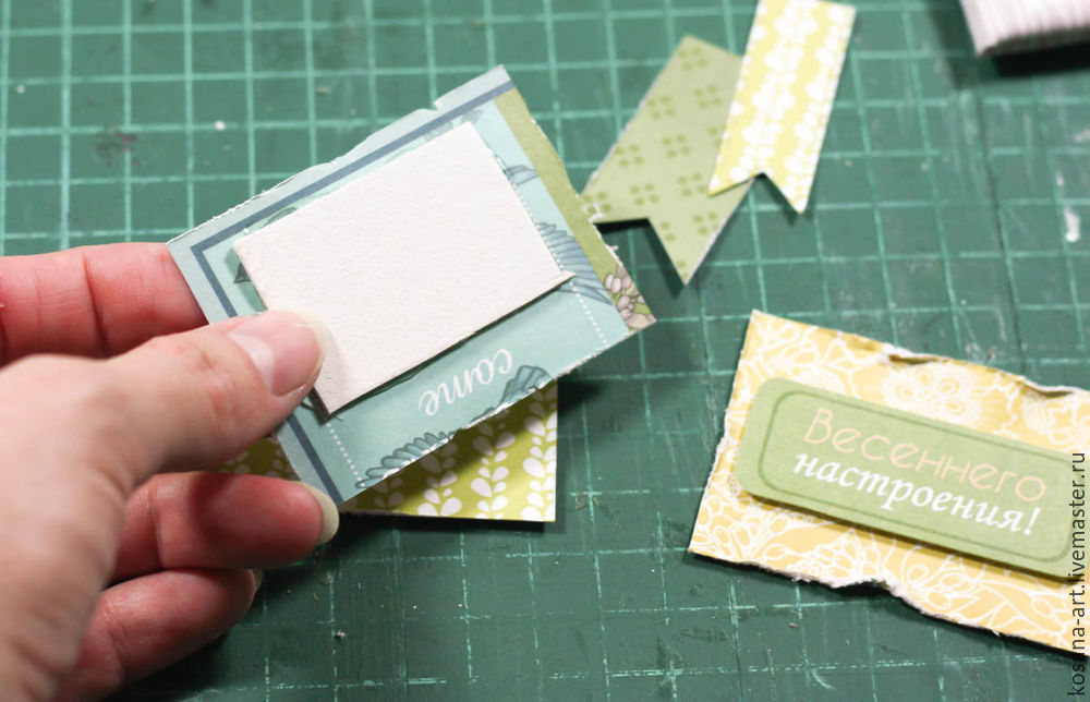 Мастер-класс как сделать нежную открытку с использованием ткани, фото № 7