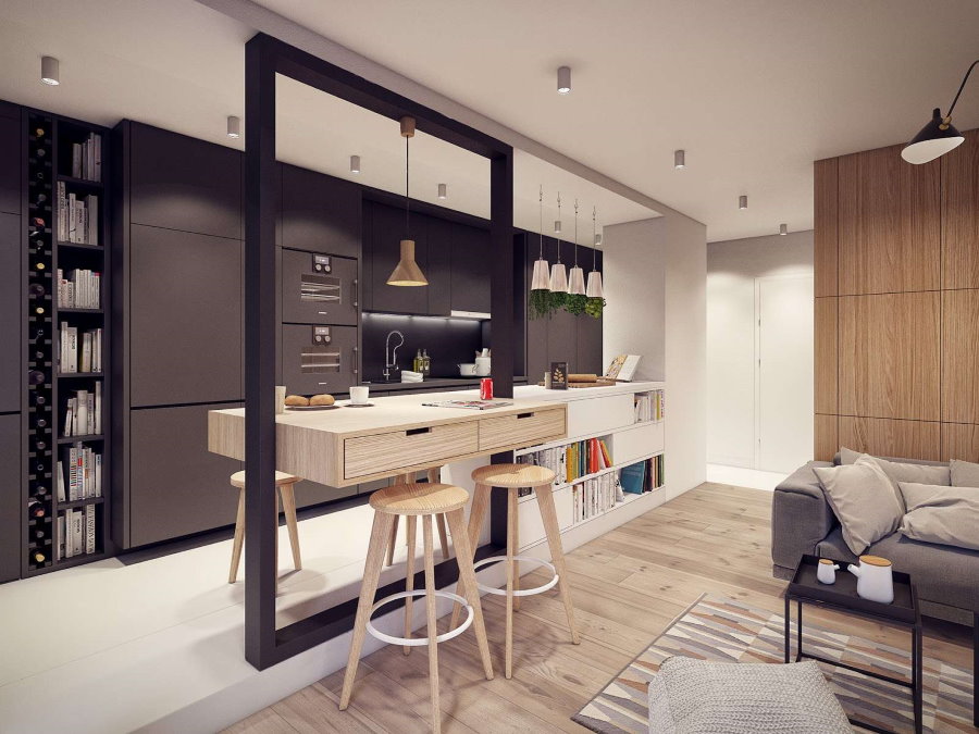 Дизайн современной квартиры-студии небольшого размера