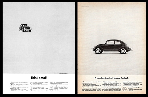 Реклама Volkswagen: Think Small: думай немного
