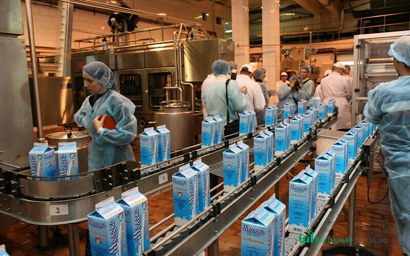 персонал на производстве молока