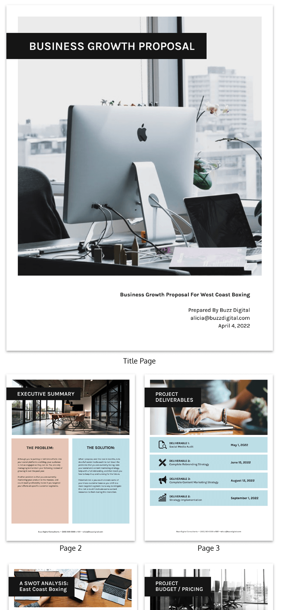 Simple B2C Consulting Business Proposal Template