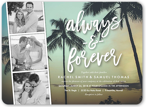 hawaii destination wedding invitation