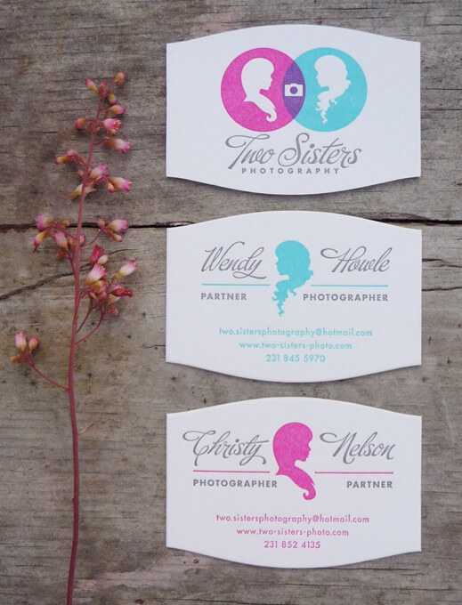 two sisters photography biz card